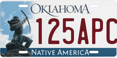 OK license plate 125APC
