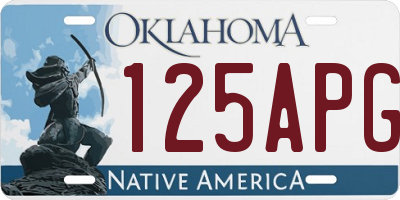 OK license plate 125APG