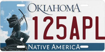OK license plate 125APL