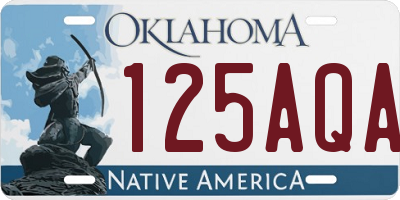 OK license plate 125AQA