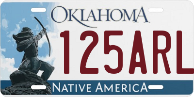 OK license plate 125ARL