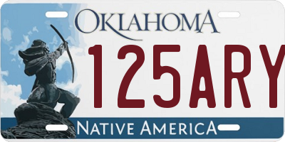 OK license plate 125ARY