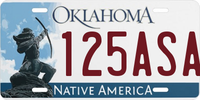 OK license plate 125ASA
