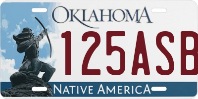 OK license plate 125ASB