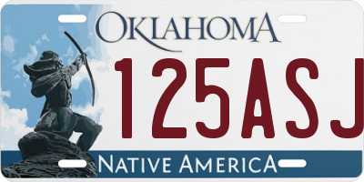 OK license plate 125ASJ