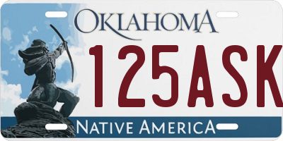 OK license plate 125ASK