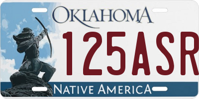 OK license plate 125ASR