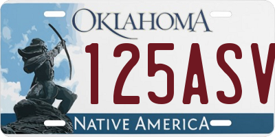 OK license plate 125ASV