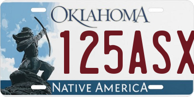 OK license plate 125ASX
