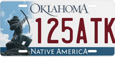 OK license plate 125ATK