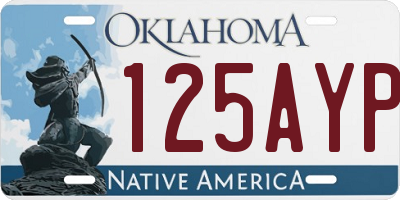 OK license plate 125AYP