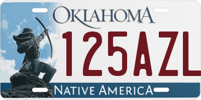 OK license plate 125AZL