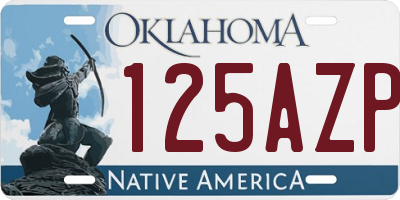 OK license plate 125AZP