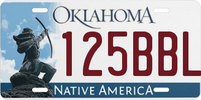 OK license plate 125BBL