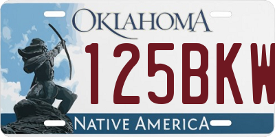 OK license plate 125BKW