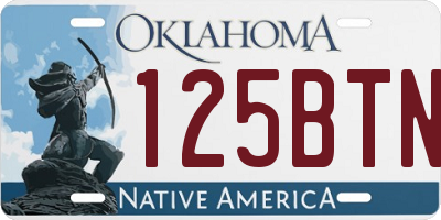 OK license plate 125BTN