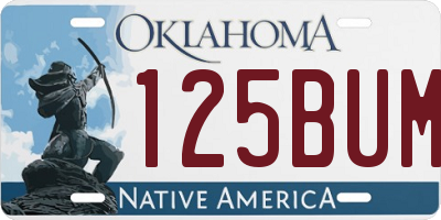 OK license plate 125BUM