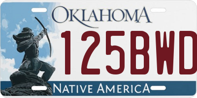 OK license plate 125BWD