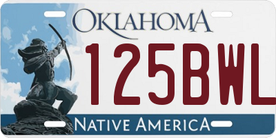 OK license plate 125BWL