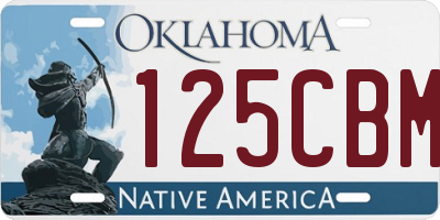 OK license plate 125CBM