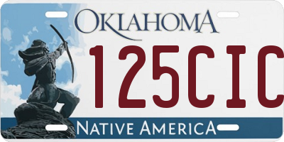 OK license plate 125CIC