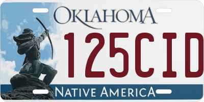 OK license plate 125CID
