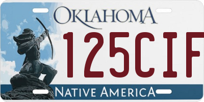 OK license plate 125CIF