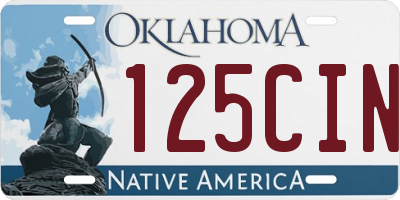 OK license plate 125CIN