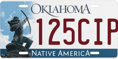 OK license plate 125CIP