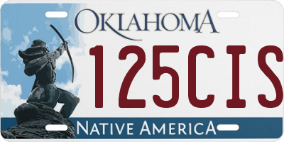 OK license plate 125CIS