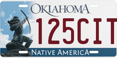 OK license plate 125CIT