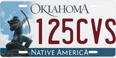 OK license plate 125CVS