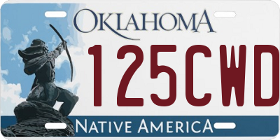 OK license plate 125CWD
