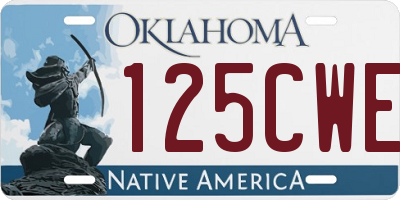 OK license plate 125CWE
