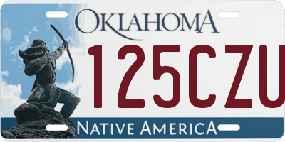 OK license plate 125CZU