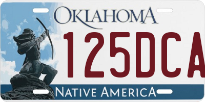 OK license plate 125DCA