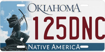 OK license plate 125DNC