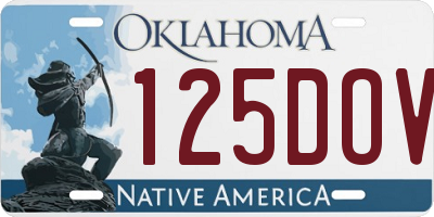 OK license plate 125DOV