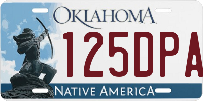 OK license plate 125DPA