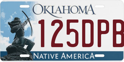 OK license plate 125DPB