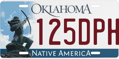 OK license plate 125DPH
