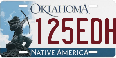 OK license plate 125EDH
