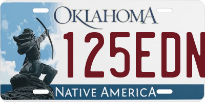 OK license plate 125EDN
