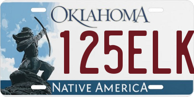 OK license plate 125ELK