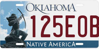 OK license plate 125EOB