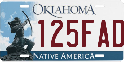 OK license plate 125FAD