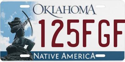 OK license plate 125FGF