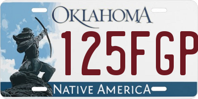 OK license plate 125FGP