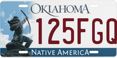 OK license plate 125FGQ