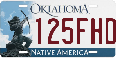 OK license plate 125FHD